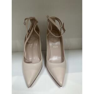 Christian Louboutin Nude Leather Heels - Size 38, Brand New with Iconic Red Sole
